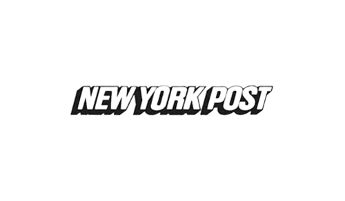 A green background with the words new york post in black.